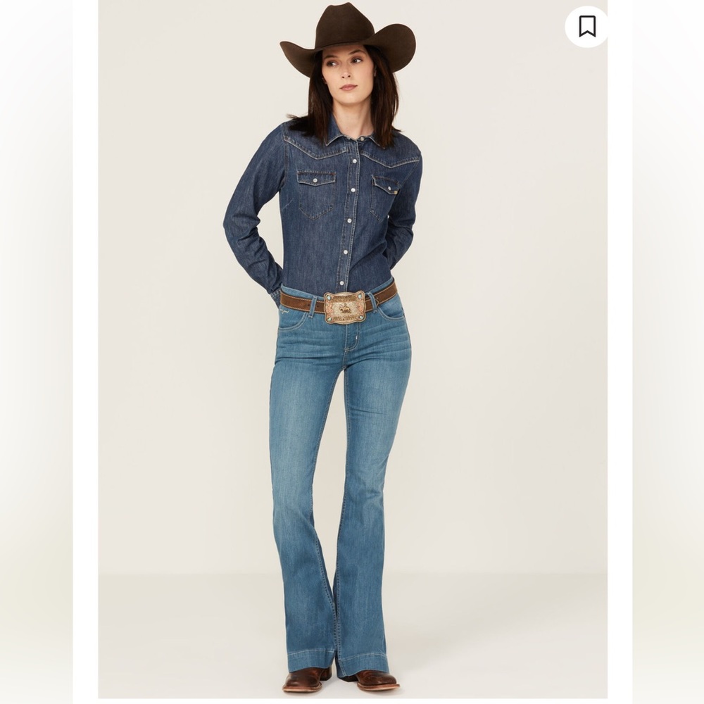 KIMES RANCH * LOLA WOMEN'S LIGHT WASH MID RISE SOHO FADE TROUSER JEANS | 10/32